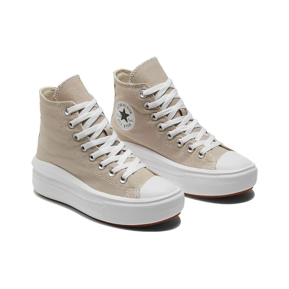 Converse Chuck Taylor All Star Womens 5.5 A04365C Stone High Top Platform Shoes